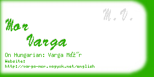 mor varga business card